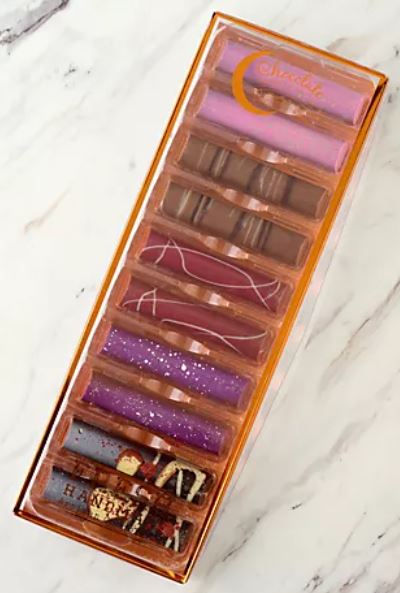Chocolate Moonshine Hand-Painted Gourmet Truffle Bars (Box of 10)